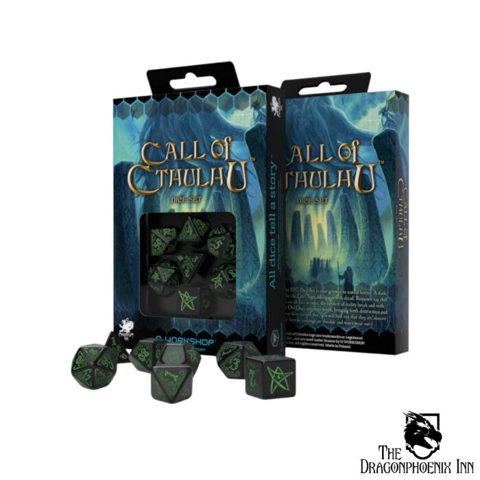 Call of Cthulhu Black & Green Dice Set