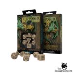 Celtic 3D Beige & black Dice Set (7)