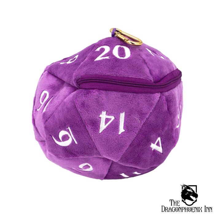 D20 Plush Dice Bag - Purple