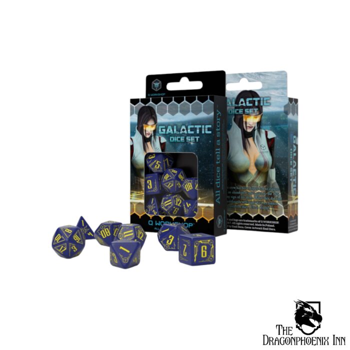 Galactic Navy & Yellow Dice Set (7)