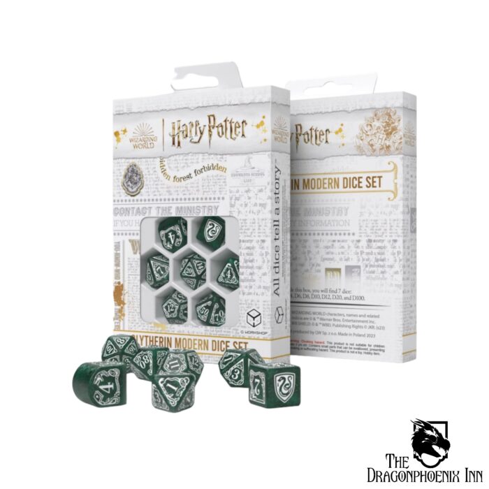 Harry Potter: Slytherin Modern Dice Set - Green