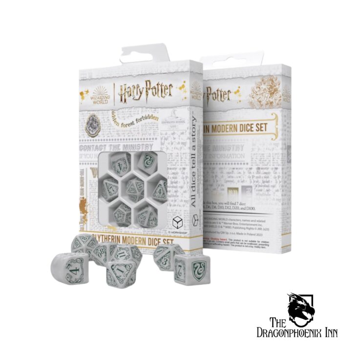 Harry Potter: Slytherin Modern Dice Set - White