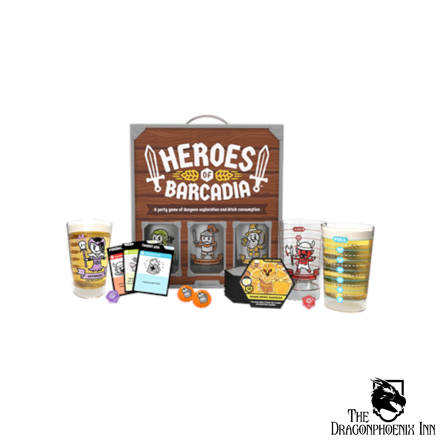 Heroes of Barcadia Base Game Glass Set