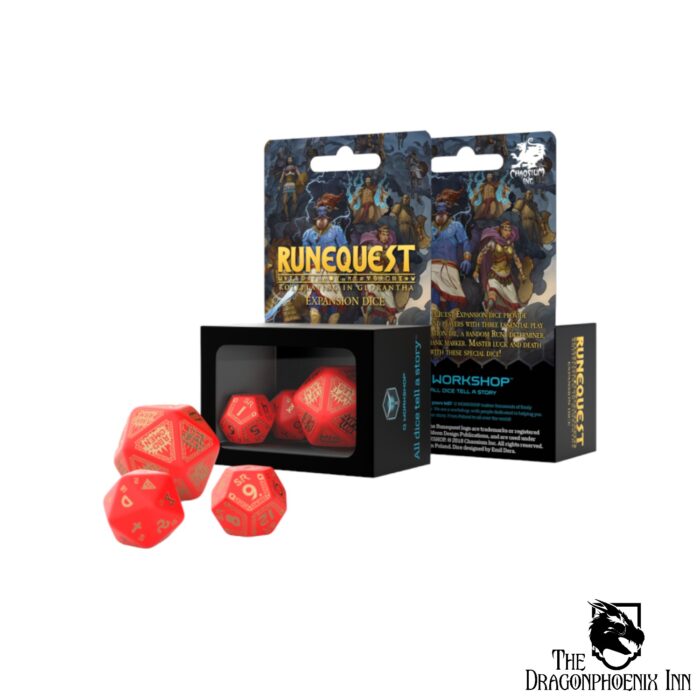 RuneQuest Red & gold Expansion Dice (3)