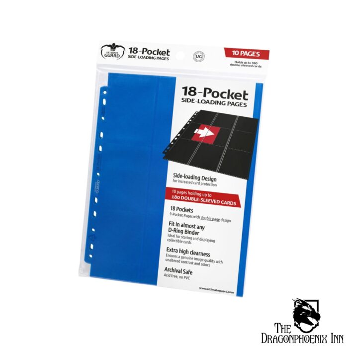 Ultimate Guard 18-Pocket Pages Side-Loading Blue (10)