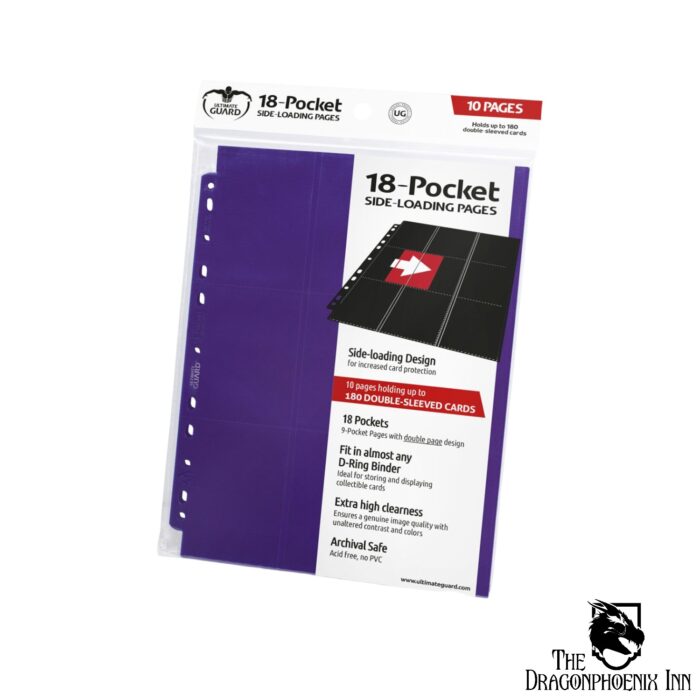 Ultimate Guard 18-Pocket Pages Side-Loading Purple (10)