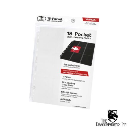 Ultimate Guard 18-Pocket Pages Side-Loading White (10)