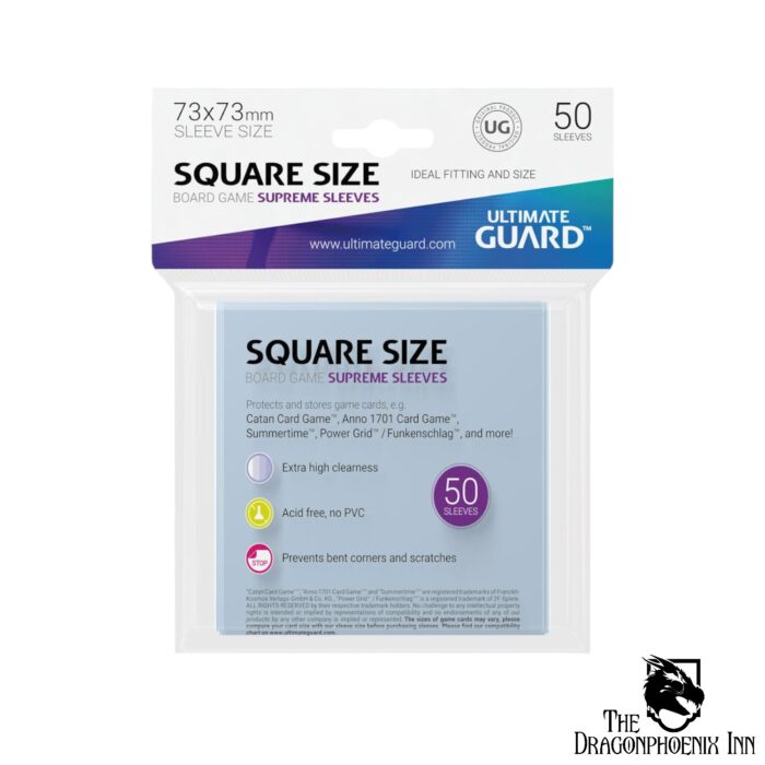 Ultimate Guard Supreme Sleeves for Board Game Cards Square (50)