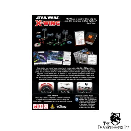 Star Wars X Wing 2nd Ed Galactic Empire Squadron Starter Pack Box Back