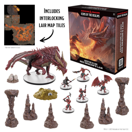 D&D Icons of the Realms pre-painted Miniatures Adventure in a Box - Red Dragon's Lair