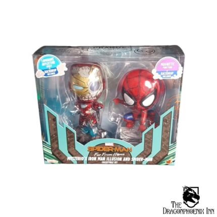 Spider-Man: Far From Home Cosbaby (S) Mini Figures Mysterio's Iron Man Illusion & Spider-Man 10 cm