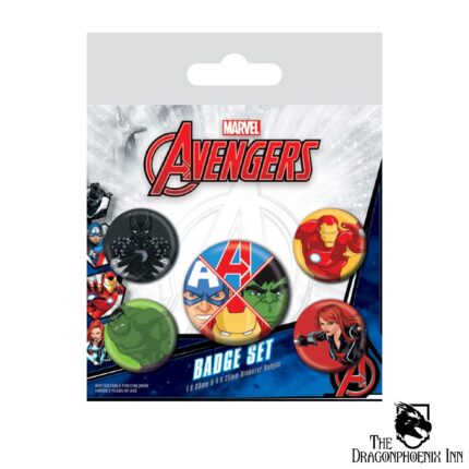 Marvel Pin-Back Buttons 5-Pack Avengers Assemble
