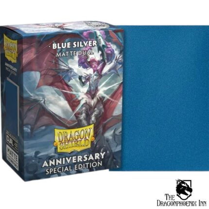 Dual Matte sleeves Dragon Shield (10X100) Spec ed - Blue Silver