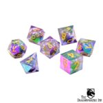 Eldritch Iris Electroplated Floating Eye RPG Dice Set