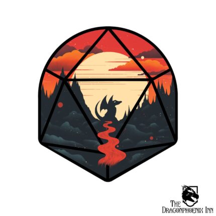 Young Dragon d20 Sticker